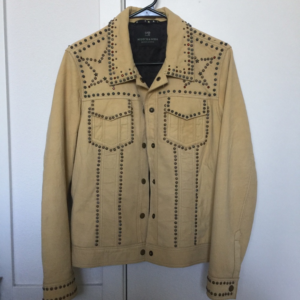 Scotch Soda Studded Leather Jacket